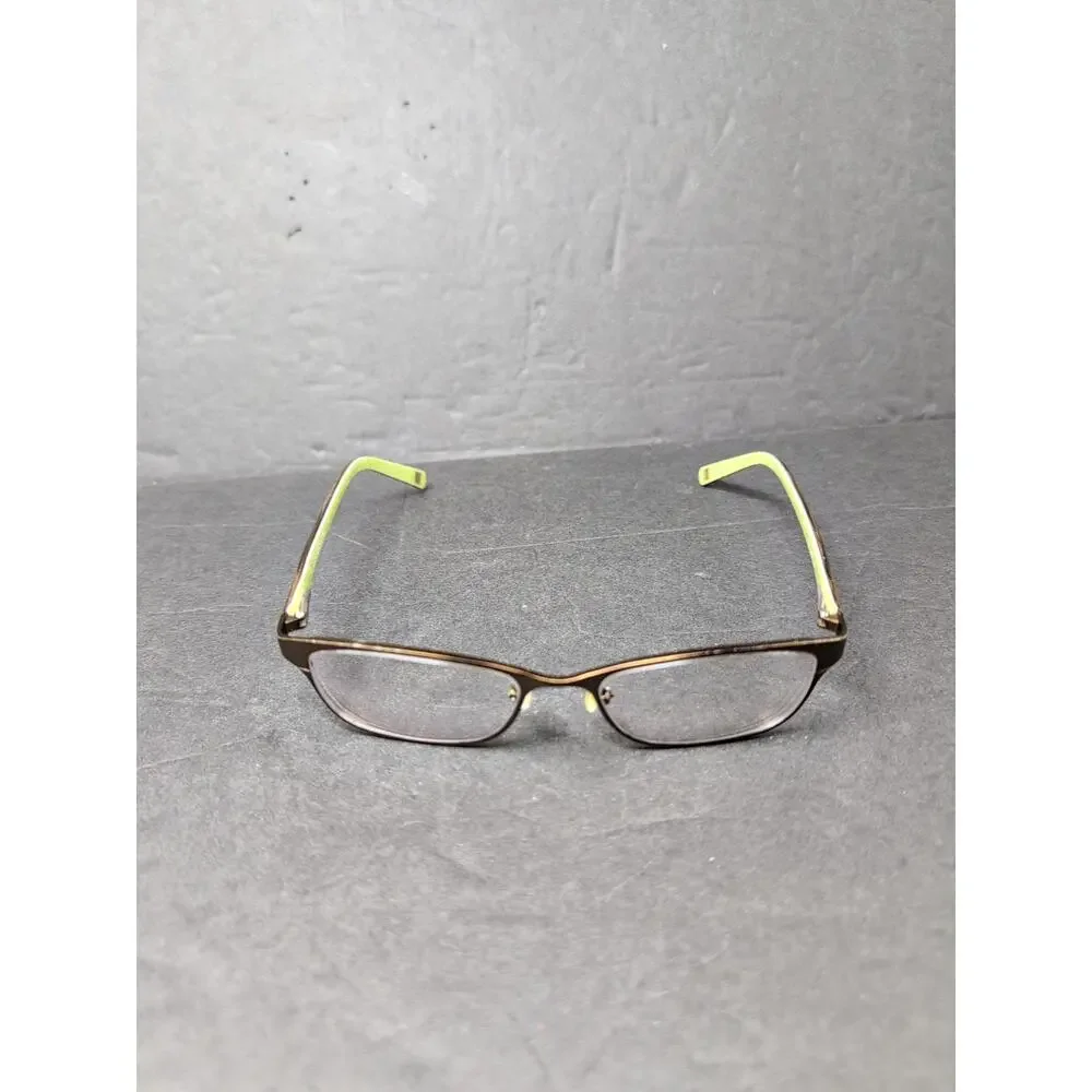 Liz Claiborne Copper Metal Oval Glasses W Tortoise Temples L425 0RH9 48 16‎ 130